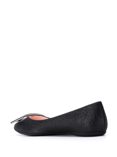 Shop Roger Vivier Gommette Glittered Ballet Flat In Black