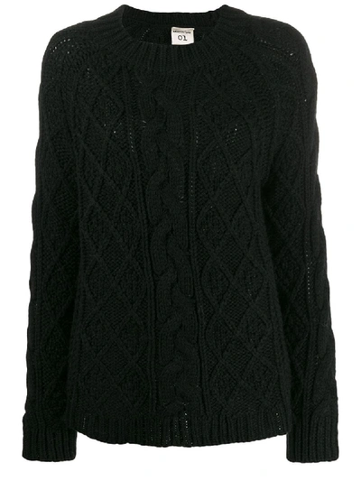 Shop Semicouture Round Neck Sweater In Black