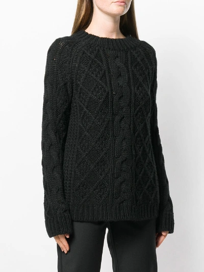 Shop Semicouture Round Neck Sweater In Black