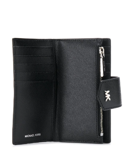 Shop Michael Michael Kors Leather Wallet In Black