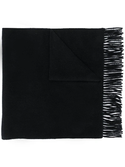 Shop Ami Alexandre Mattiussi Wool Scarf In Black