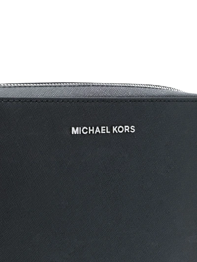 Shop Michael Michael Kors Leather Crossbody Bag In Black