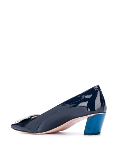 Shop Roger Vivier Belle Vivier Leather Pumps In Blue