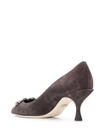 Shop Dolce & Gabbana Leather Pumps In Grey