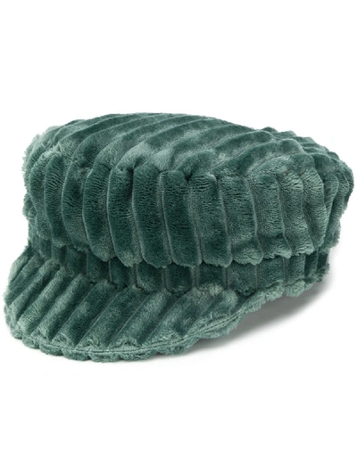 Shop Isabel Marant Evie Velvet Hat In Green