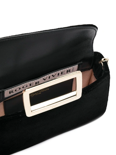 Shop Roger Vivier Joie De Vivier Mini Leather Bag In Black
