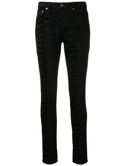 Shop Saint Laurent Cotton Jeans In Black
