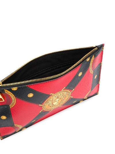 Shop Versace Printed Small Pouch In Multicolor