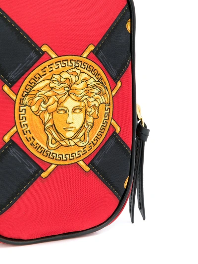 Shop Versace Leather Satchel Bag In Multicolor