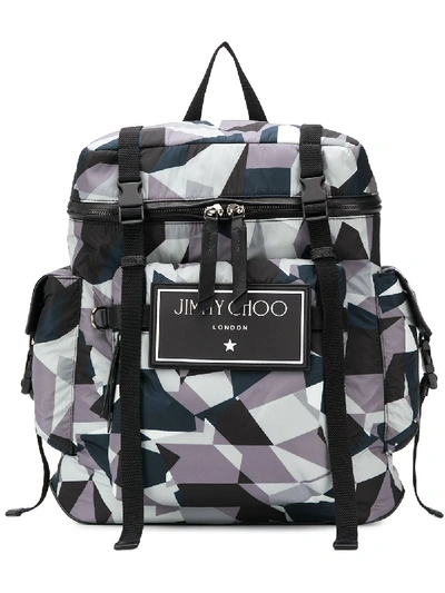 Shop Jimmy Choo Wixon Suede Backpack In Grey