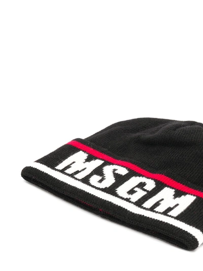 Shop Msgm Logo Print Hat In Black