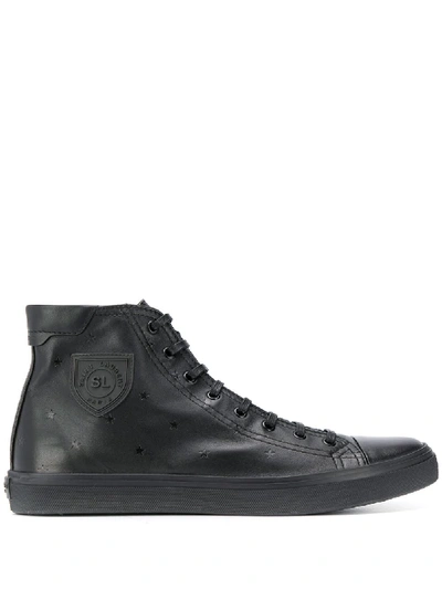 Shop Saint Laurent Bedford Star Sneaker In Black