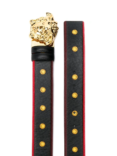 Shop Versace Saffiano Belt In Multicolor