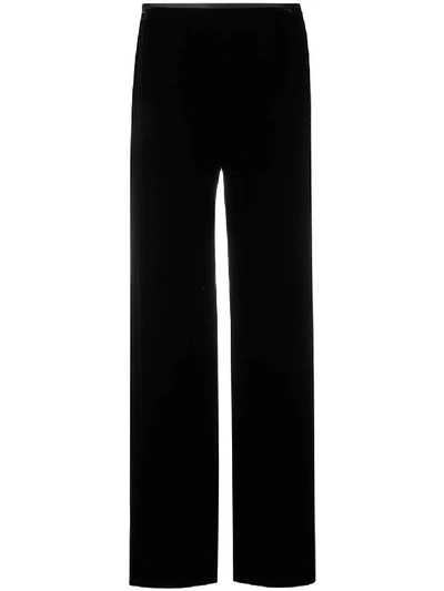 Shop Emporio Armani Wide Leg Trousers In Black