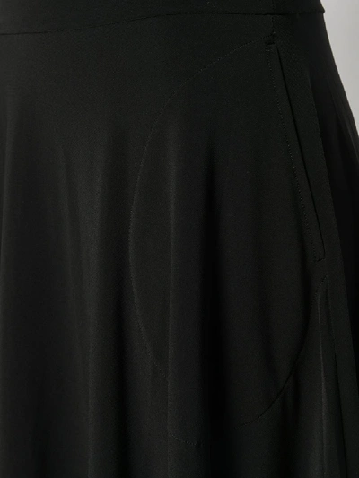 Shop Norma Kamali Flared Skirt In Black