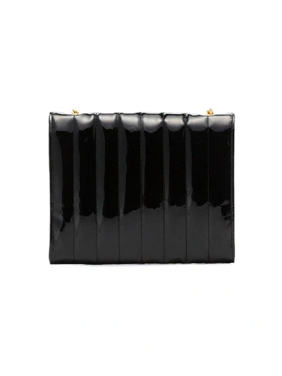 Shop Saint Laurent Vicky Leather Chain Wallet In Black