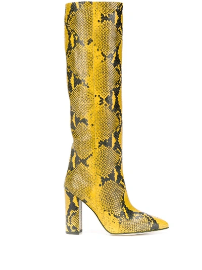 Shop Paris Texas Leather Boots In Yellow