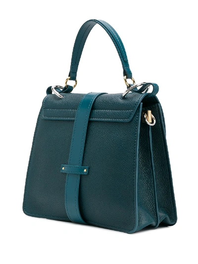 Shop Chloé Aby Leather Shoulder Bag In Blue