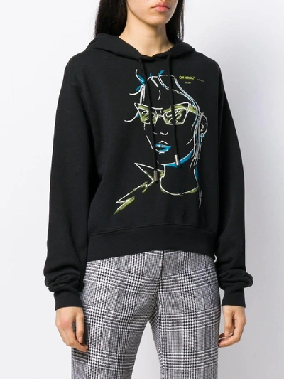 Shop Off-white Cotton Hoodie In Black