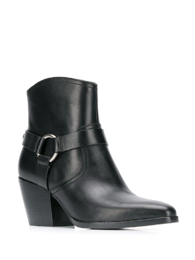 Shop Michael Michael Kors Barnes Leather Ankle Boots In Black