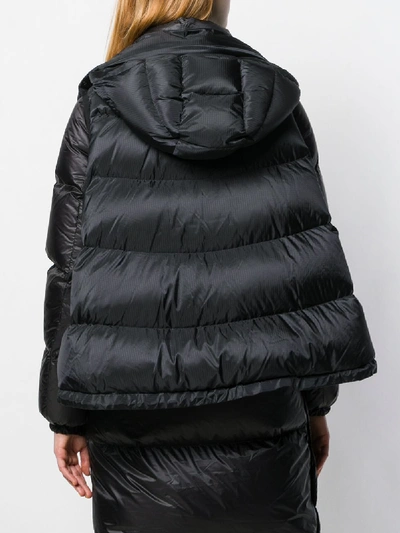 Shop Sacai Down Jacket With Down Waistcoat In Black