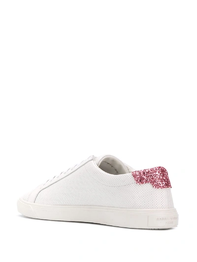 Shop Saint Laurent Andy Low Top Leather Sneakers In White