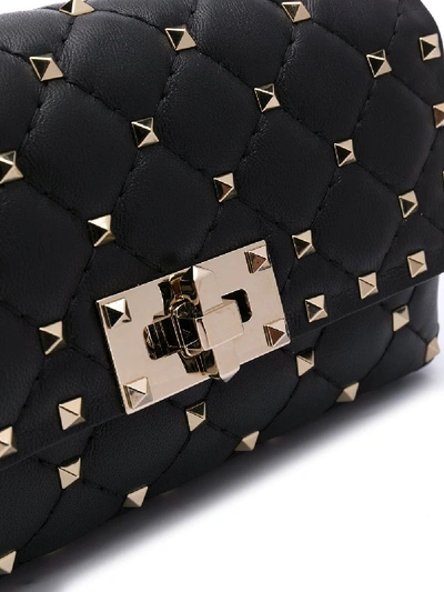 Shop Valentino Rockstud Spike Leather Belt Bag In Black