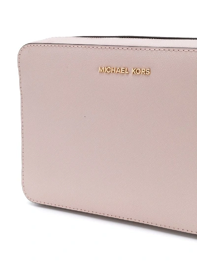 Shop Michael Michael Kors Leather Crossbody Bag In Pink