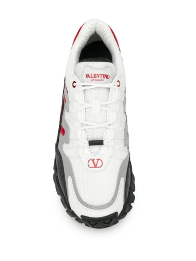 Shop Valentino Logo Sneakers In Multicolor