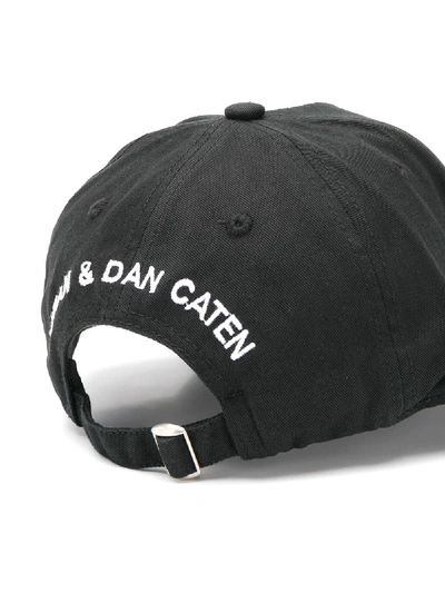 Shop Dsquared2 Gabardine Written Baseball Cap In Black