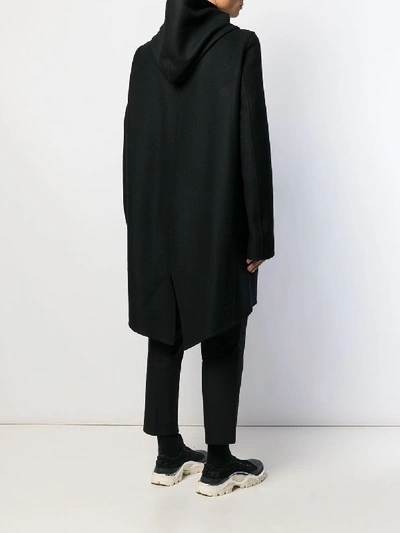 Shop Rick Owens Wool Coat In Black