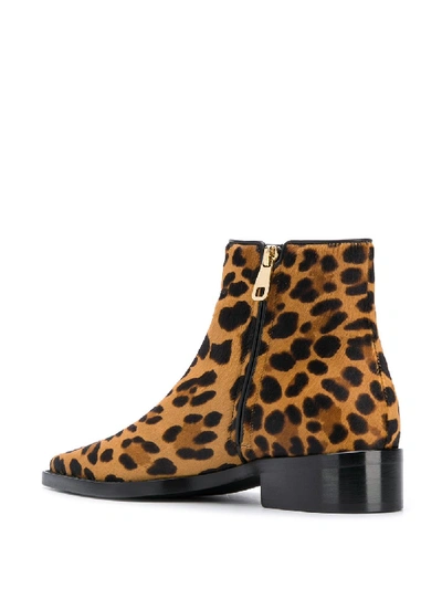 Shop Dolce & Gabbana Beatles Leather Boots In Animalier