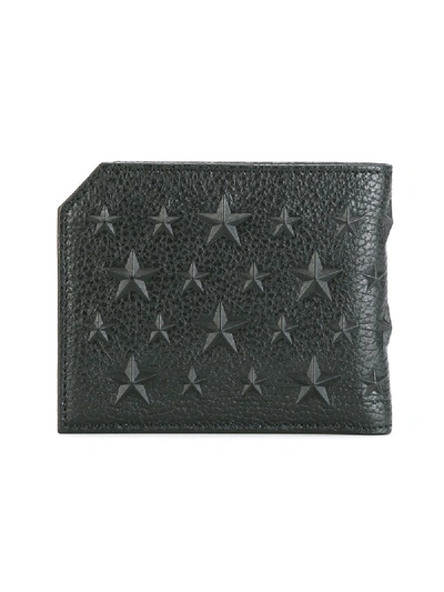 Shop Jimmy Choo Albany Leather Wallet In Black