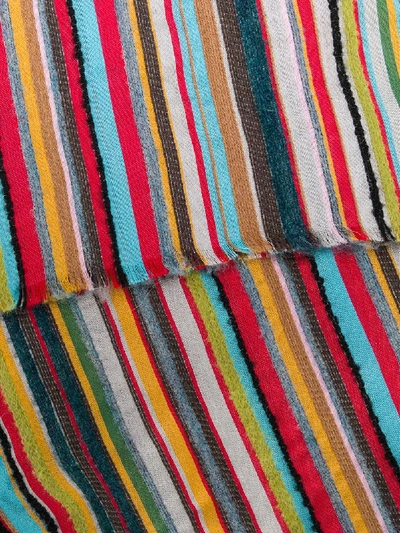 Shop Paul Smith Striped Scarf In Multicolor