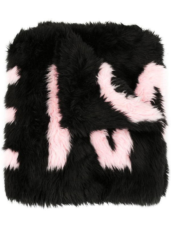 Balenciaga Black Women's Oversized Faux Fur Scarf In 黑色 | ModeSens