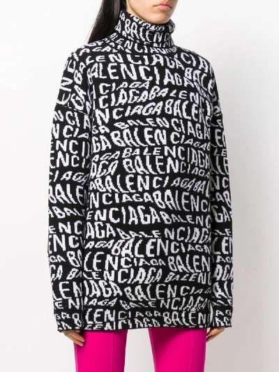 Shop Balenciaga Oversized Sweater With Logo
