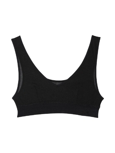 Shop Victoria Beckham Sheer Bra In Black