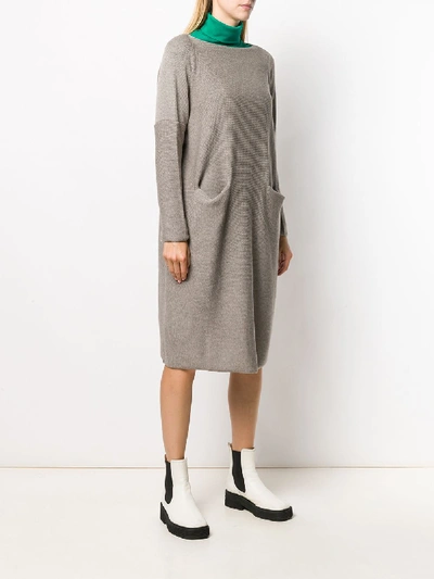 Shop Daniela Gregis Wool Dress In Beige