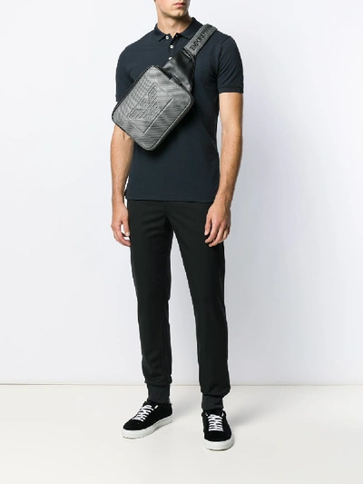 Shop Emporio Armani Logo Beltbag In Grey
