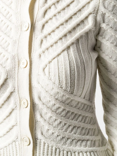 Shop Alexander Mcqueen A-line Cardigan In White