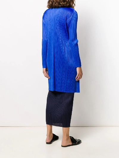 Shop Issey Miyake Coat In Blue