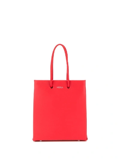 Shop Medea Leather Shopping Bag In Red