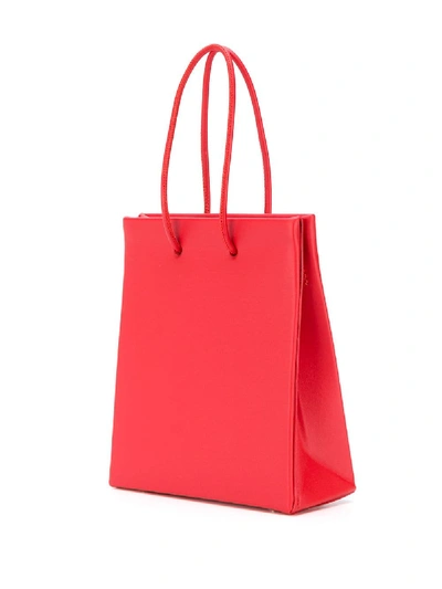Shop Medea Leather Shopping Bag In Red