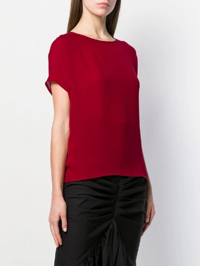 Shop Emporio Armani Silk Blouse In Red