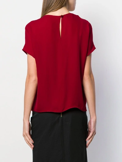 Shop Emporio Armani Silk Blouse In Red