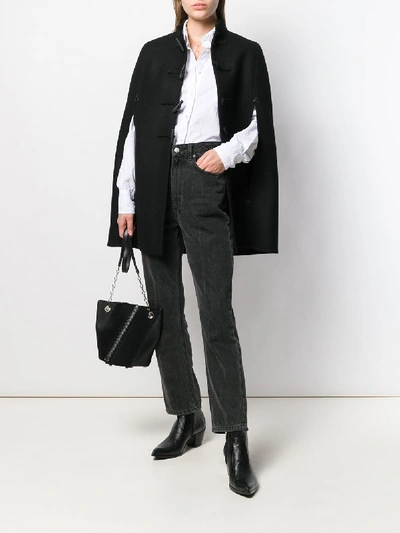 Shop Saint Laurent Long Jacket In Virgin Wool In Black