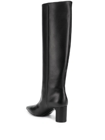 Shop Casadei Fulgor Leather Boots In Black