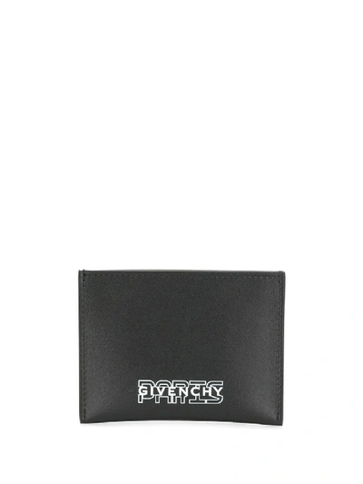 Shop Givenchy Logo Leather Card Holder In Black