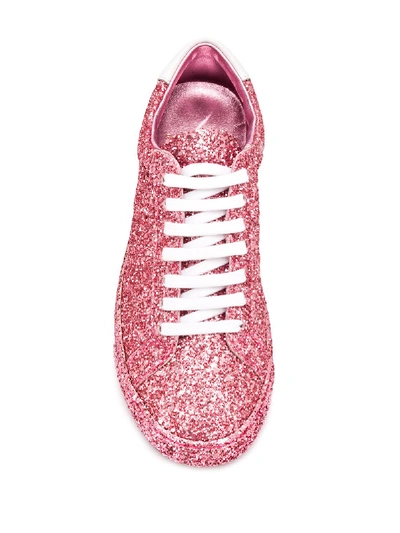 Shop Saint Laurent Andy Low Top Leather Sneakers In Pink