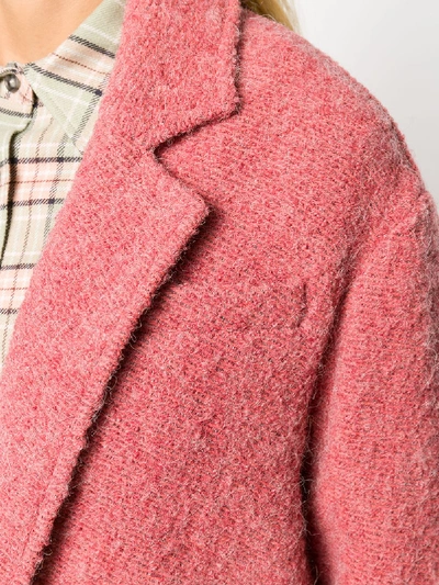 Shop Isabel Marant Étoile Dante Wool Coat In Pink